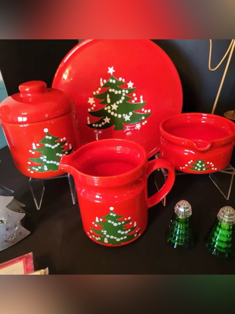 Waechtersbach Lot - Round Platter, Pitcher, Cookie Jar, Sauce Server, Shaker Set